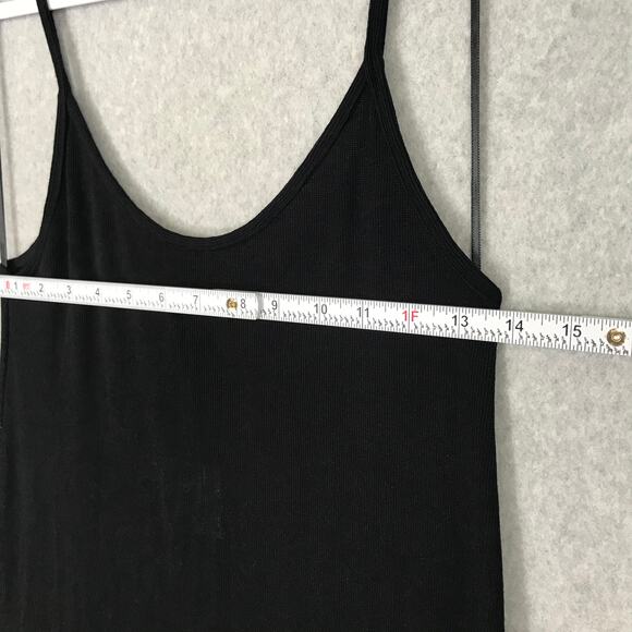 Zara Dress Womens Small Black Knit Loose Flowy Goth Tank Coastal Cover Up Preppy - Picture 6 of 12